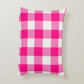 ピンクバッファロープレイド アクセントクッション (裏面(縦))