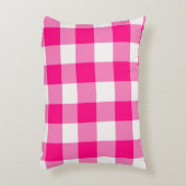 ピンクバッファロープレイド アクセントクッション (正面(垂直))