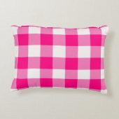 ピンクバッファロープレイド アクセントクッション (裏面)