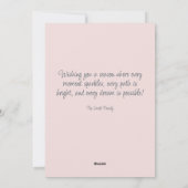 ピンクバナゴン フラット ホリデー カード (裏面)