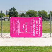 ピンクバナーのビジネス感謝祭セール 横断幕 (インサイチュ)