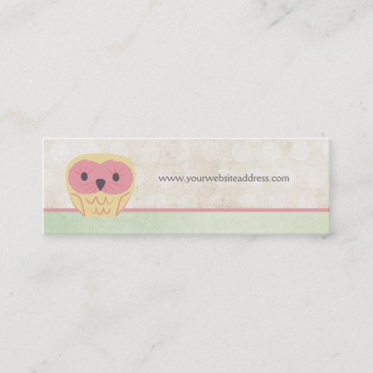 ピンクバニラレモンフクロウビジネスのスキニーカード スキニー名刺 (正面)