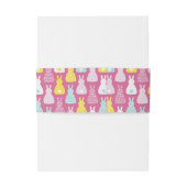 ピンクバニーウサギ 招待状ベリーバンド (裏面例)