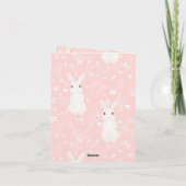 ピンクバニーガール 招待状 (裏面)