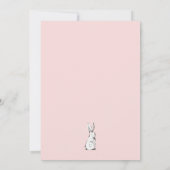 ピンクバニーサード誕生日招待状 招待状 (裏面)