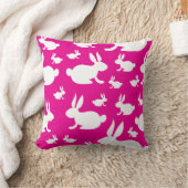 ピンクバニーパターン クッション (ブランケット)