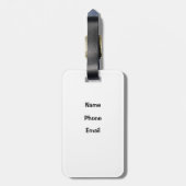 ピンクバニーパターン ラゲッジタグ (裏面縦)