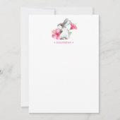 ピンクバニーパーソナライズされた文房具ノートカード ノートカード (正面)