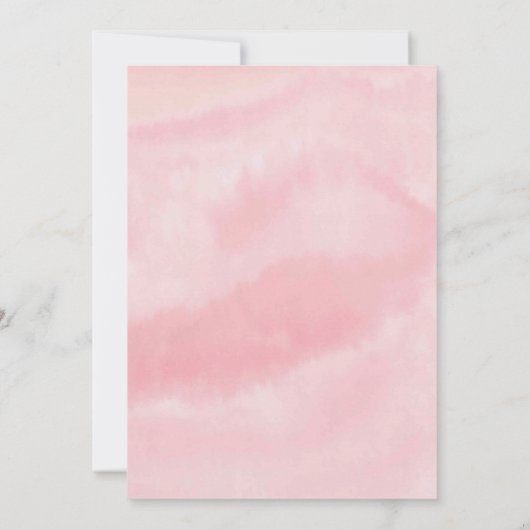 ピンクバニーラデイブストロベリーフローラ誕生日 招待状 (裏面)