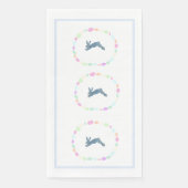 ピンクバニーラビットエッグ紙ゲストタオル (正面)