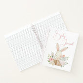 ピンクバニーラビットスクファンシーリプトベビー ノートブック (内部)