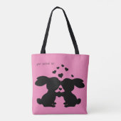 ピンクバニーラビットトートバッグ トートバッグ (裏面)
