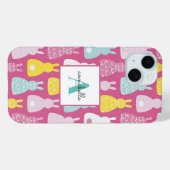 ピンクバニーラビットパターン Case-Mate iPhoneケース (裏面 (横))