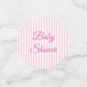 ピンクバニーラビットベビーガールベビーシャワー紙吹雪 コンフェッティ (スモール正面)