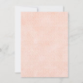 ピンクバニーラビットベビーシャワーサンキューカード 招待状 (裏面)