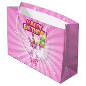 ピンクバニー誕生日漫画 ラージペーパーバッグ (裏面アングル)