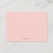 ピンクバニー赤ちゃんシャワーブック挿入リクエストカード エンクロージャーカード (裏面)