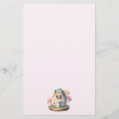 ピンクバニー&エッグシェイプハウスかわいいスタイル 便箋 (正面)