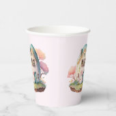 ピンクバニー&エッグシェイプハウスかわいいスタイル 紙コップ (右)