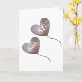 ピンクバパーソナライズされたルーン90thバースデーカード カード (黄色い花)