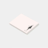 ピンクバパーソナライズされたレリーナダンスシルエット ポストイット (アングル)