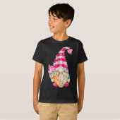 ピンクバフの女性用かわいいアイスクリーム好き格言 Tシャツ (正面フル)