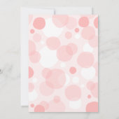 ピンクバブルとアーチガールバプテスマ《キリスト教》洗礼式や命名式 招待状 (裏面)