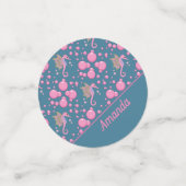 ピンクバブルのバタフライシーホースカスタム紙吹雪 コンフェッティ (スモール正面)