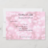 ピンクバブルカスタムの両面ウェディングRSVPカード 招待状 (裏面)