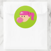 ピンクバブルガムガール ラウンドシール (バッグ)