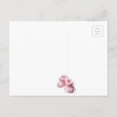 ピンクバブルガム葉巻ベビーガール発表 案内ポストカード (裏面)