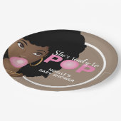 ピンクバブルガム |準備ができていポップ・アートのる ペーパープレート (アングル)