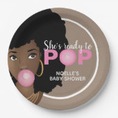 ピンクバブルガム |準備ができていポップ・アートのる ペーパープレート (正面)