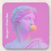 ピンクバブルガンポップ・アートのビーナス コースター (正面)