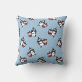 ピンクバブルティー&ユニコーン装飾用クッション クッション (裏面)