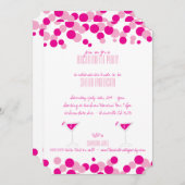 ピンクバブルバチェロレッテ招待状 招待状 (正面/裏面)