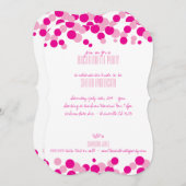 ピンクバブルバチェロレッテ招待状 招待状 (正面/裏面)