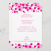 ピンクバブルバチェロレッテ招待状 招待状 (正面/裏面)