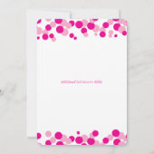 ピンクバブルバチェロレッテ招待状 招待状 (裏面)