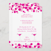 ピンクバブルバチェロレッテ招待状 招待状 (正面/裏面)