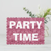 ピンクバブルラップ引っ越し祝いパーティー招待 招待状 (スタンド正面)