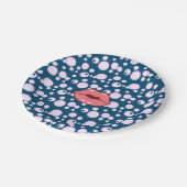 ピンクバブルリップ紙プレート ペーパープレート (アングル)