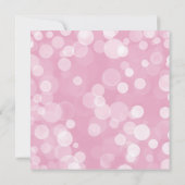 ピンクバブル人魚コウノトリ赤ちゃんシャワーのお知らせ 招待状 (裏面)