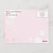 ピンクバブル旋回ローラスケート、スケートで滑る ポストカード (裏面)