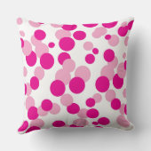 ピンクバブル紙吹雪パターン装飾用クッション クッション (裏面)