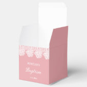 ピンクバプティスキューブのホワイトレース フェイバーボックス (オープン)