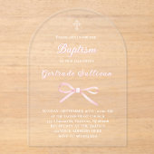 ピンクバプテスマ アクリル招待状 (正面)