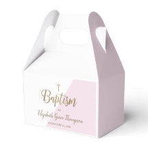 ピンクバプテモダンスベビーガール感謝金ゴールドクロス