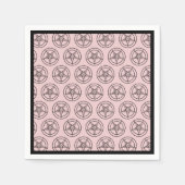 ピンクバプホメットペンタグラムサタンのカクテル スタンダードカクテルナプキン (正面)