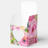 ピンクバラの水色グリッター パーソナライズされた フェイバーボックス (オープン)